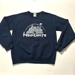 Hogwarts Harry Potter Sweatshirt Crewneck‎ Navy Blue Cotton Blend Women’s size S